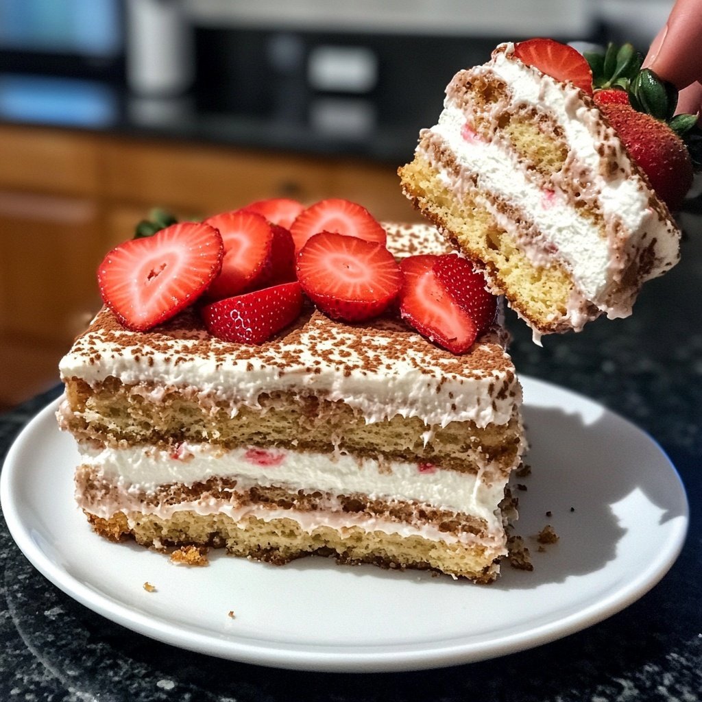 Erdbeer-Tiramisu ohne Alkohol