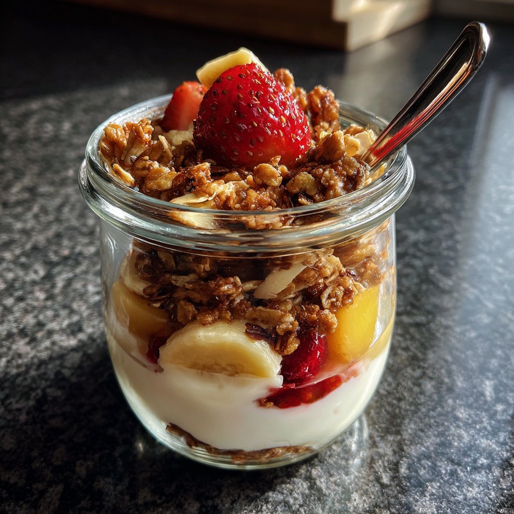 Frühstück im Glas mit Joghurt