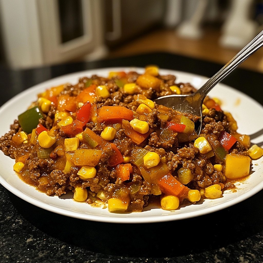 Hackfleisch Mais Pfanne