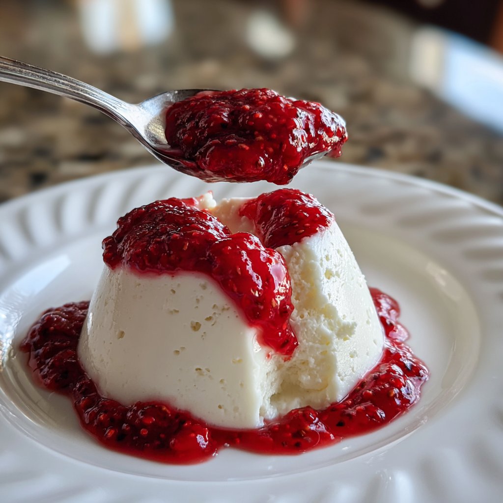 Panna Cotta mit Erdbeersauce