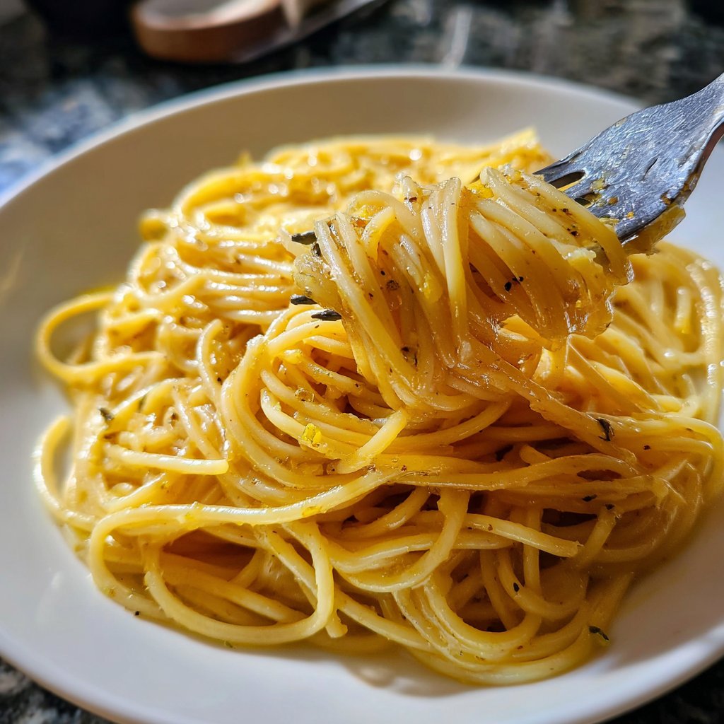 Spaghetti mit Zitronen-Knoblauch-Öl