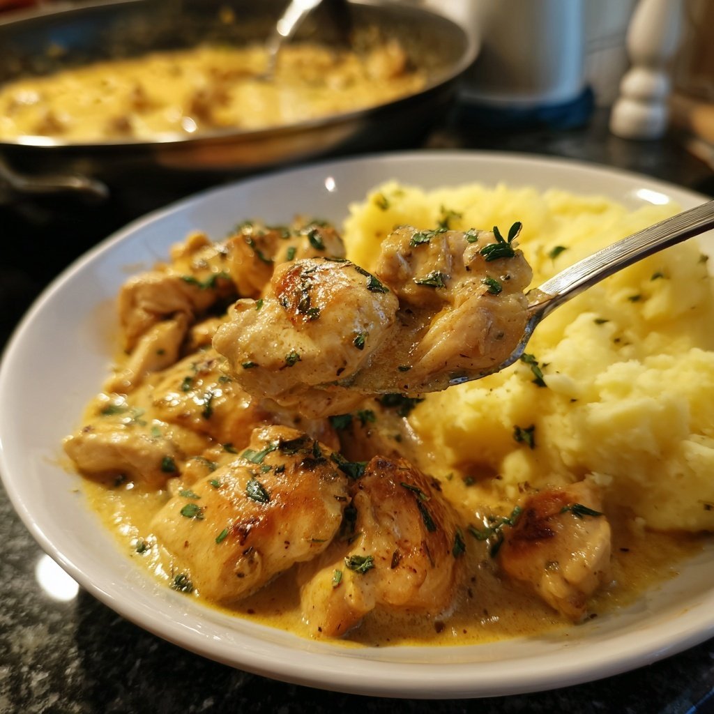 Hausmannskost Cremiges Hähnchen mit Kartoffelpüree