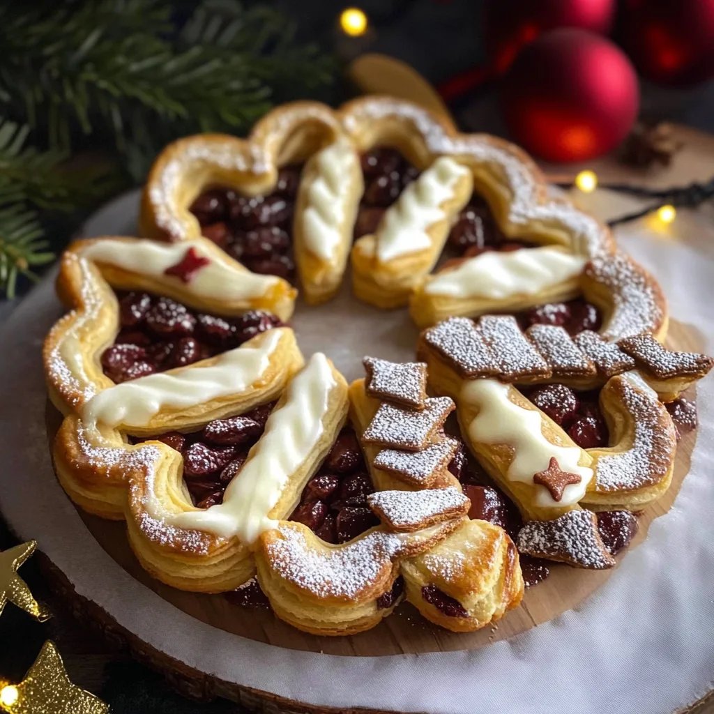 Festliche Blätterteig-Weihnachtsbäume