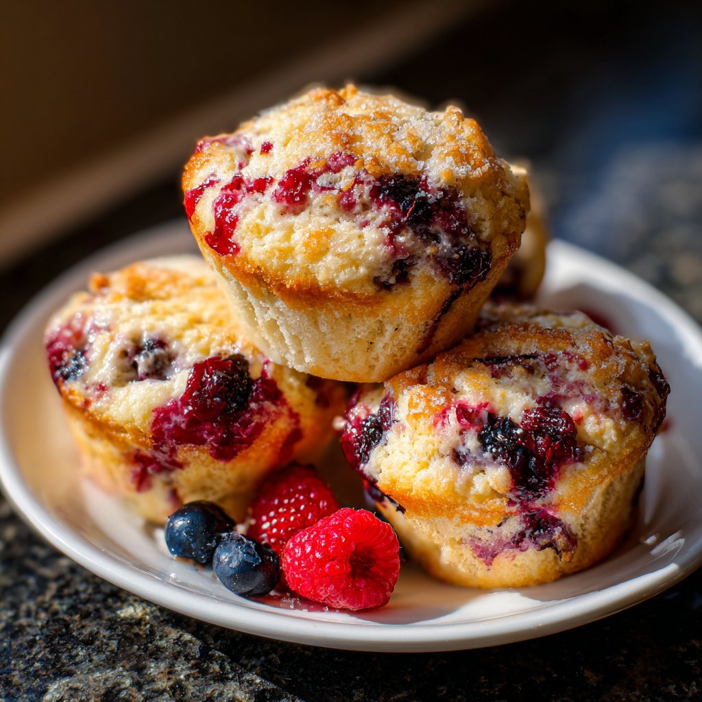 Muffins mit Beeren und Joghurt