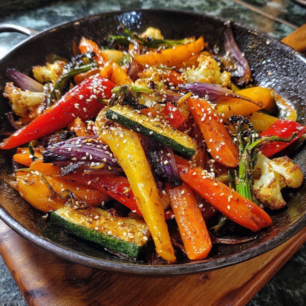 Blumenkohlpfanne mit Sesam