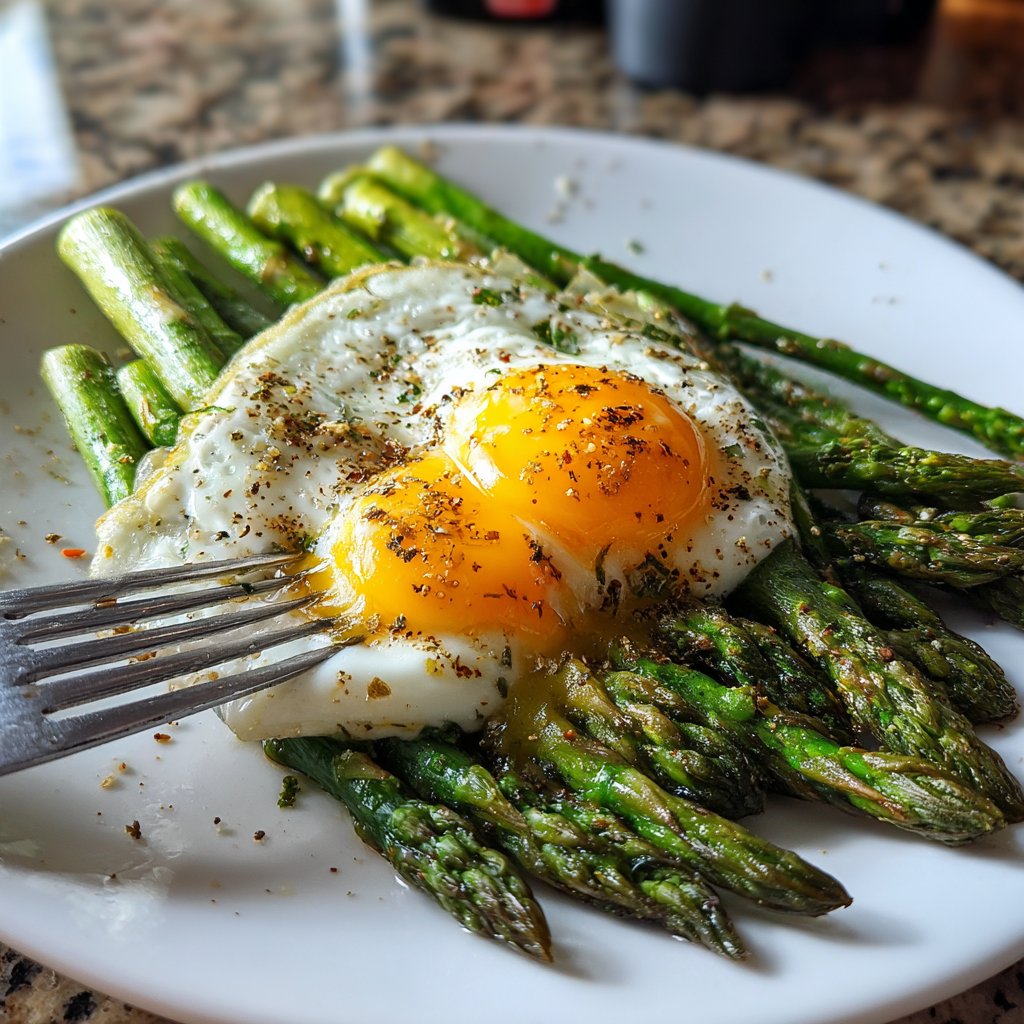 Grüner Spargel Mit Ei