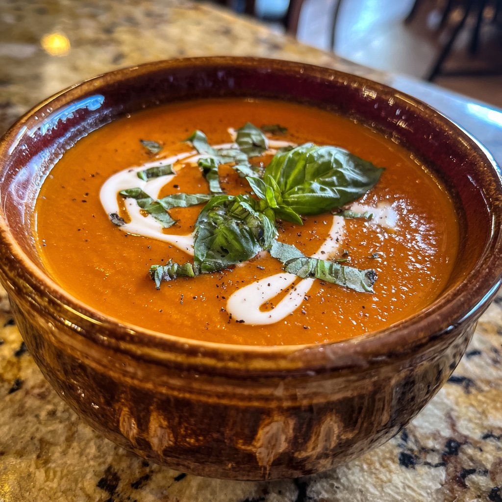 Tomatensuppe mit Sahne