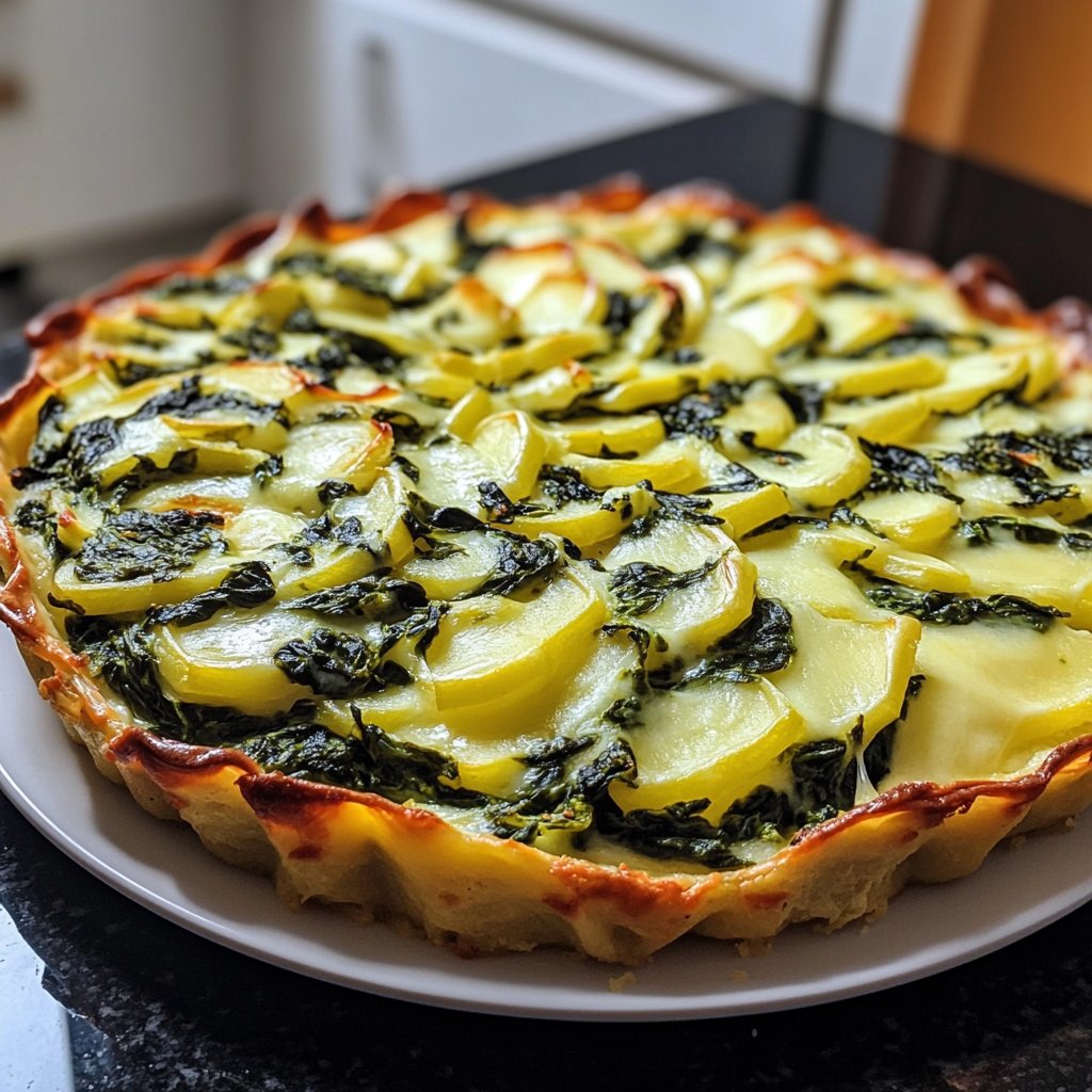Kartoffelauflauf mit Spinat