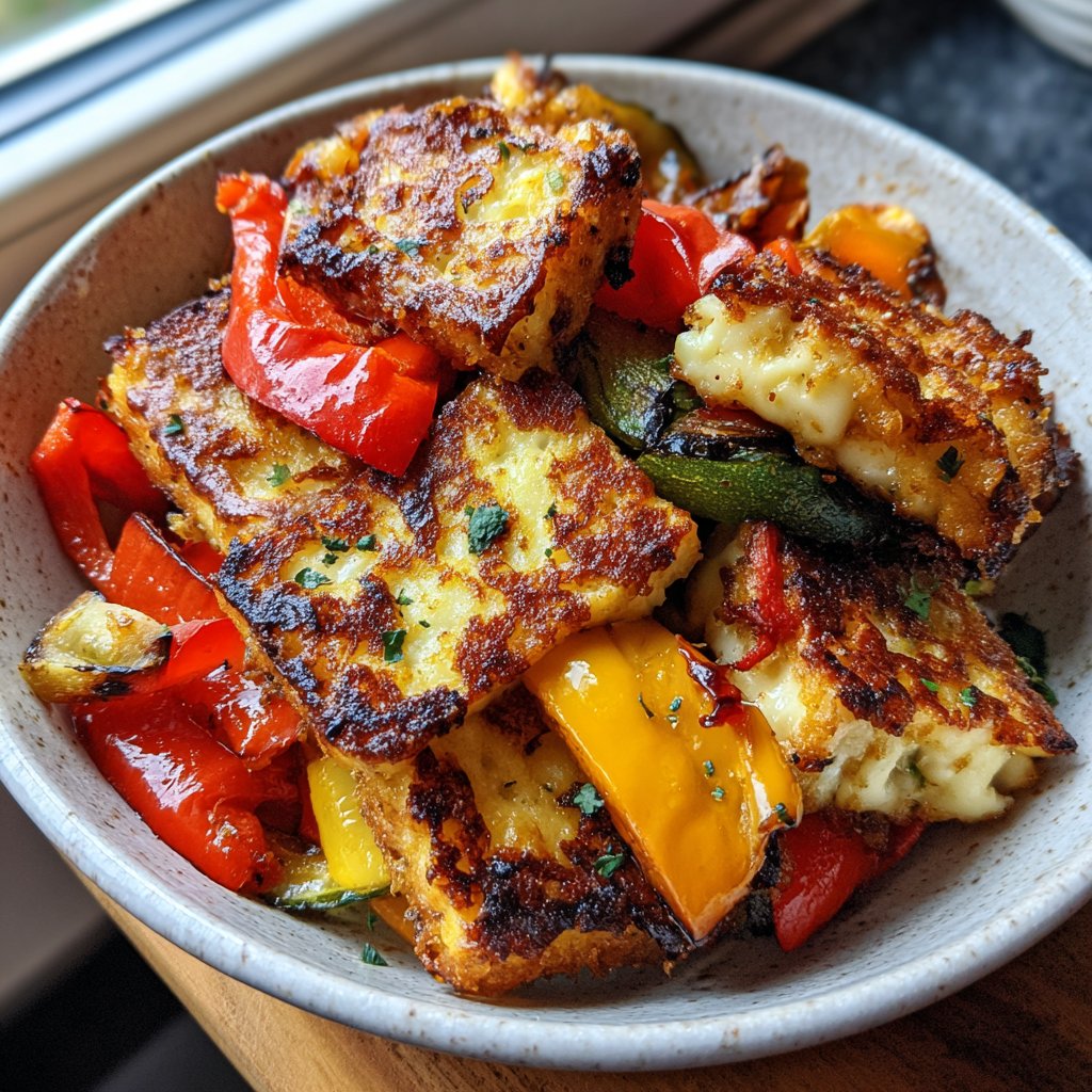 Gegrillter Halloumi Mit Gemüse