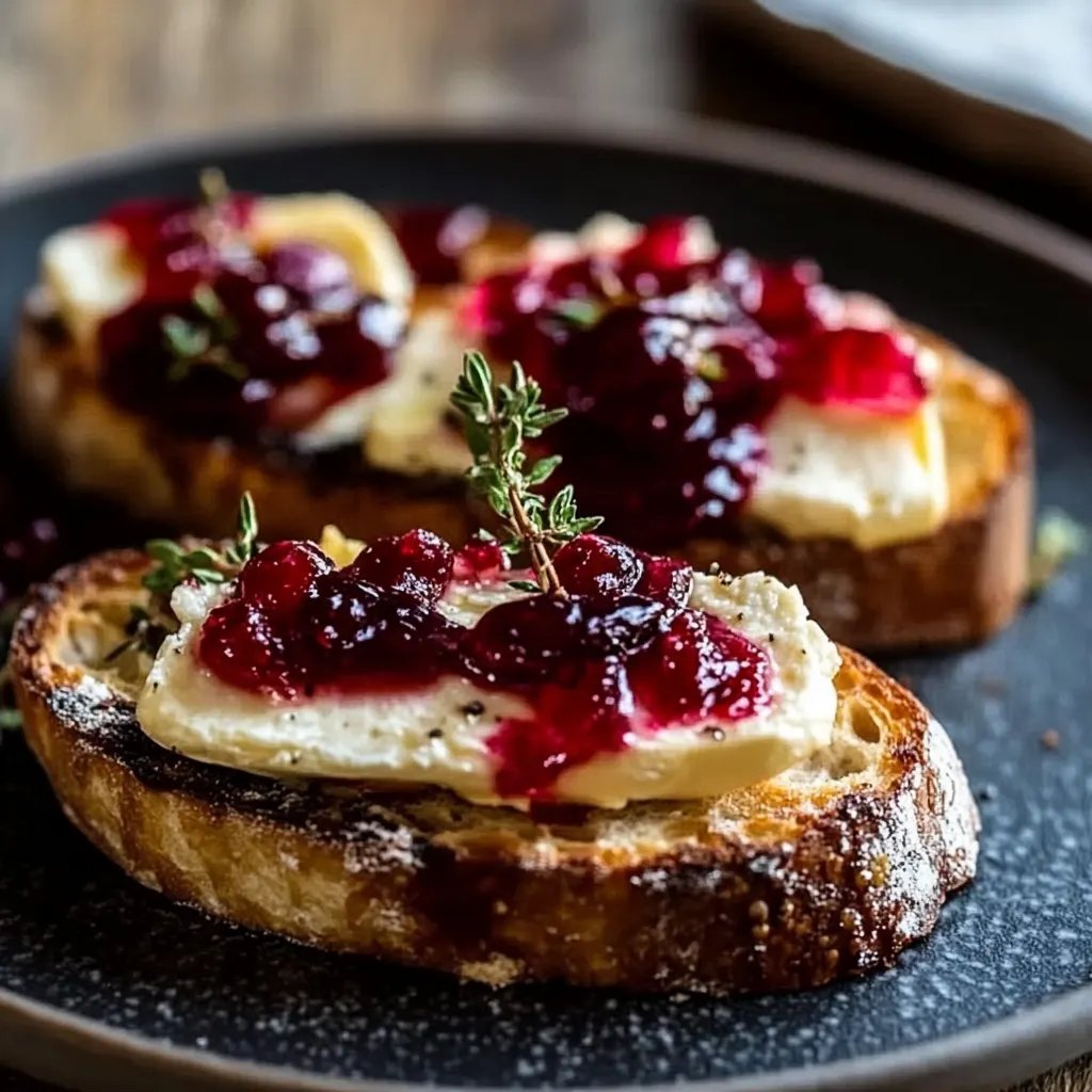 Cranberry-Brie-Crostini