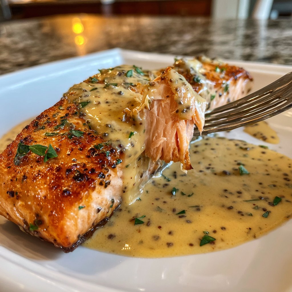 Lachs mit rosa Pfeffersauce