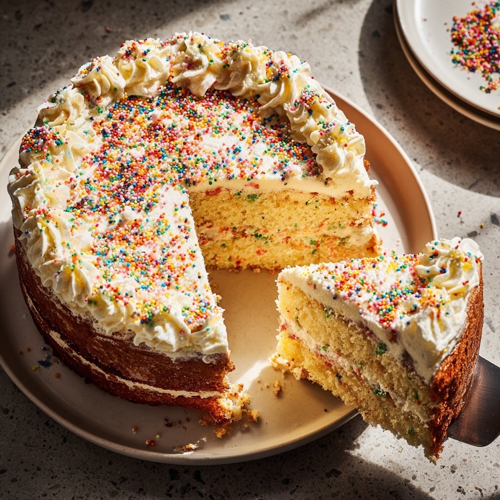 Geburtstagskuchen mit Sahnecreme