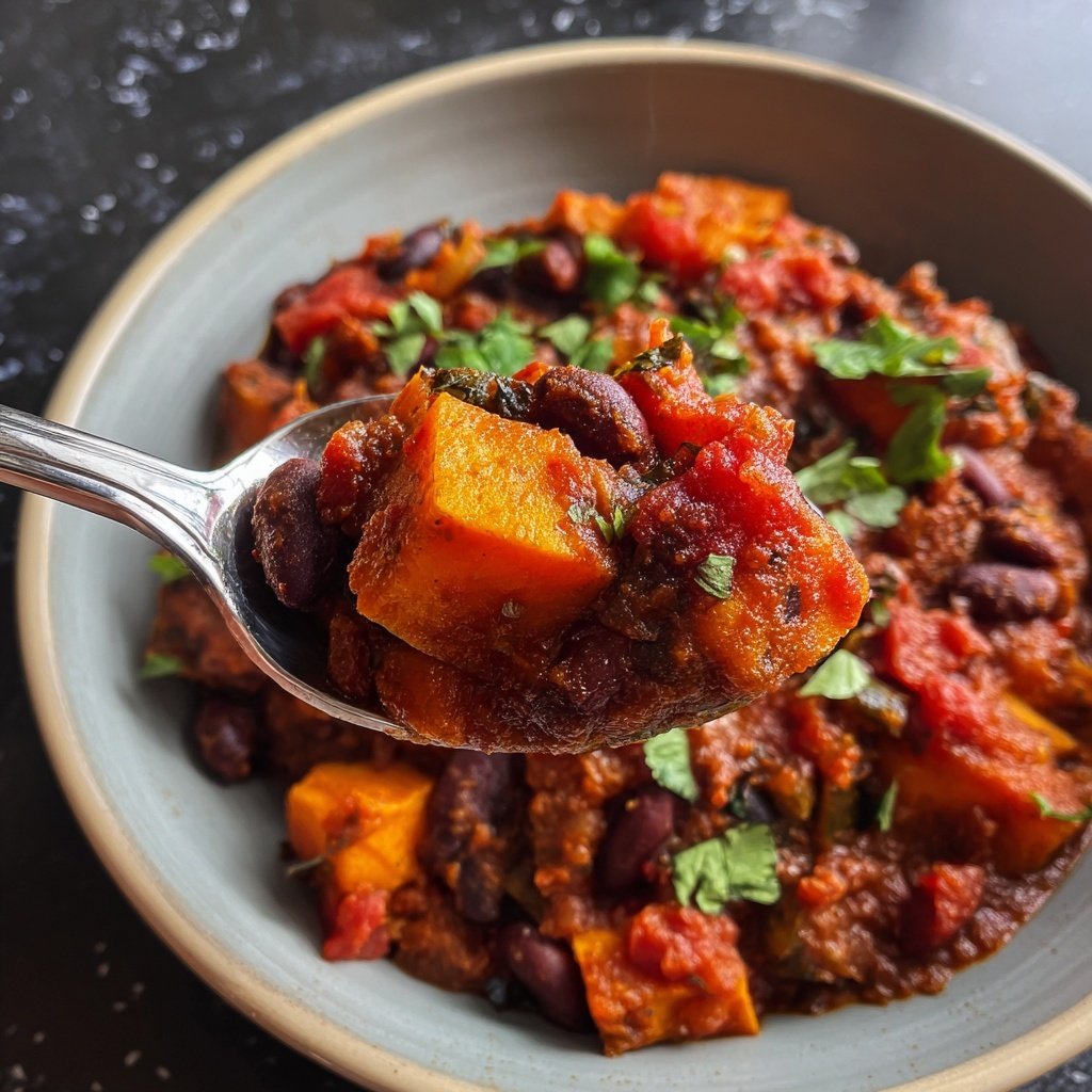 Chili sin Carne mit Süßkartoffeln