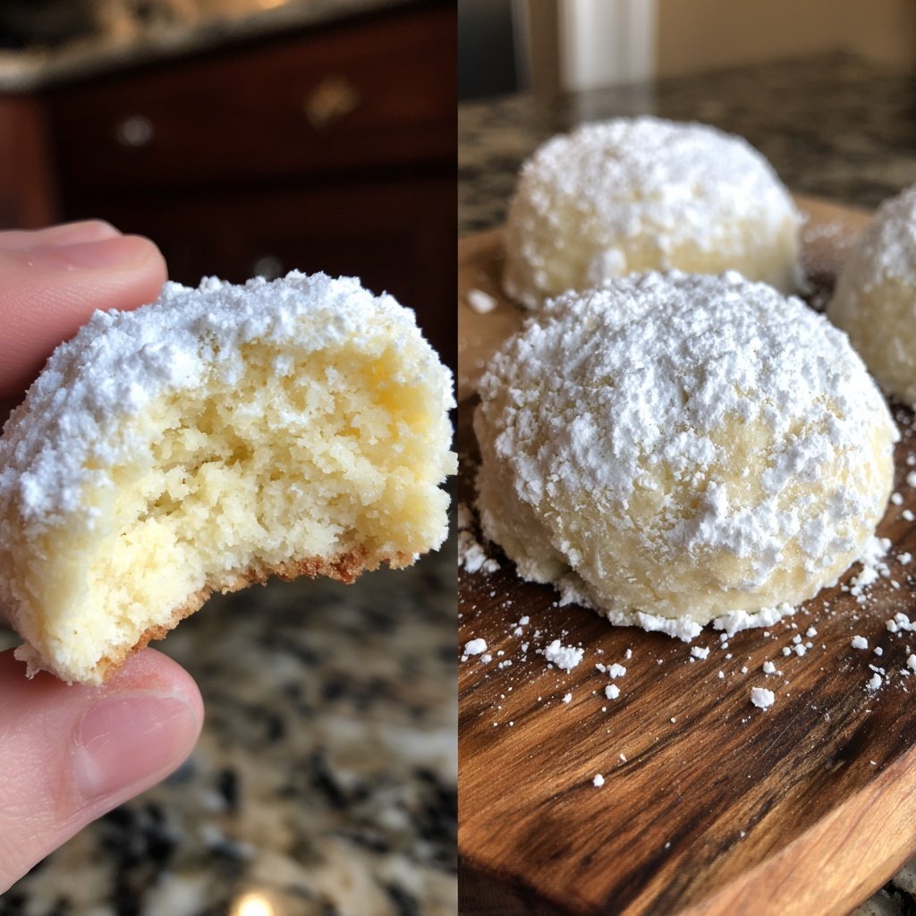 Quarkbällchen mit Puderzucker