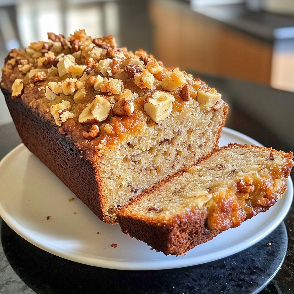 Saftiges Bananenbrot mit reifen Bananen
