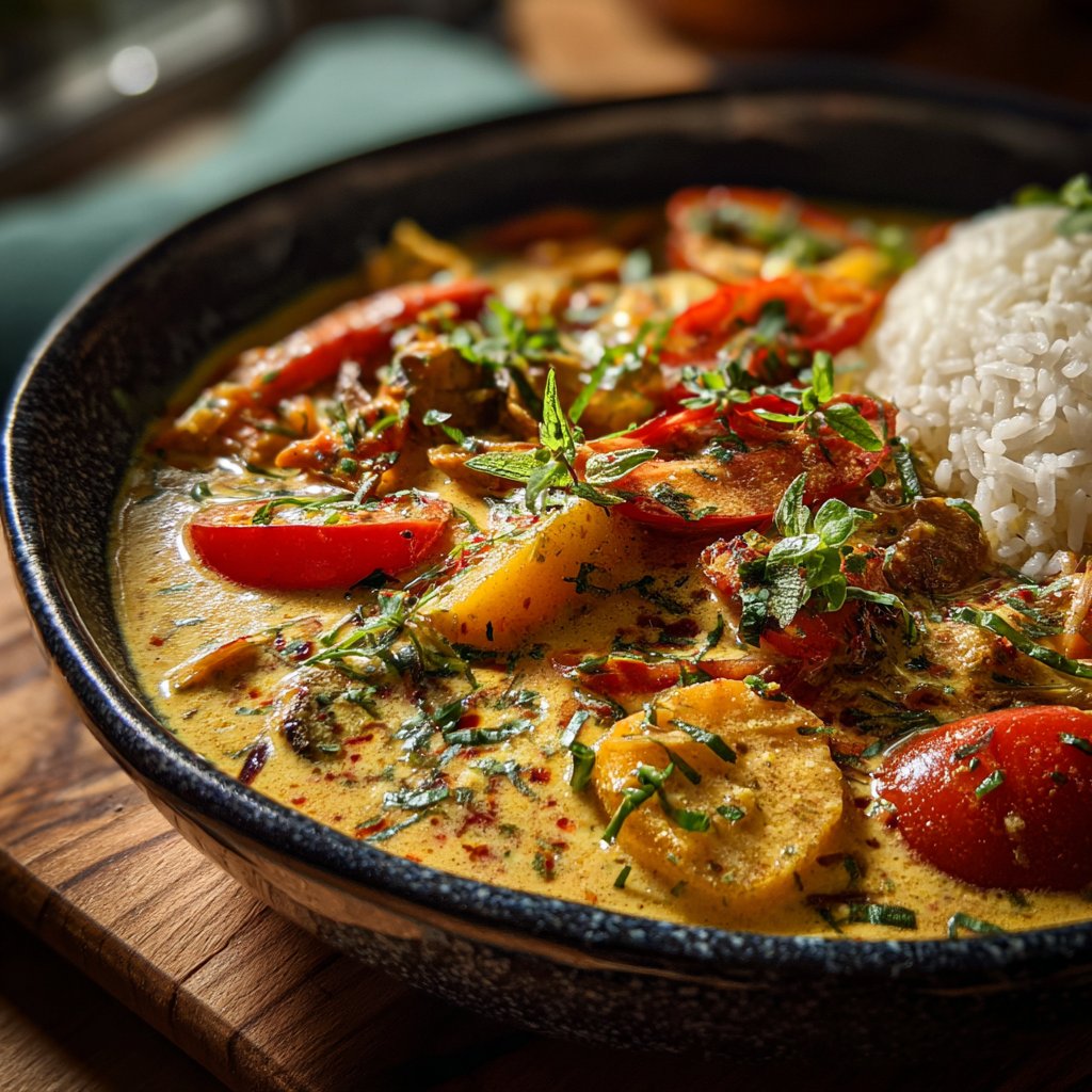 Rotes Thai-Curry mit Gemüse