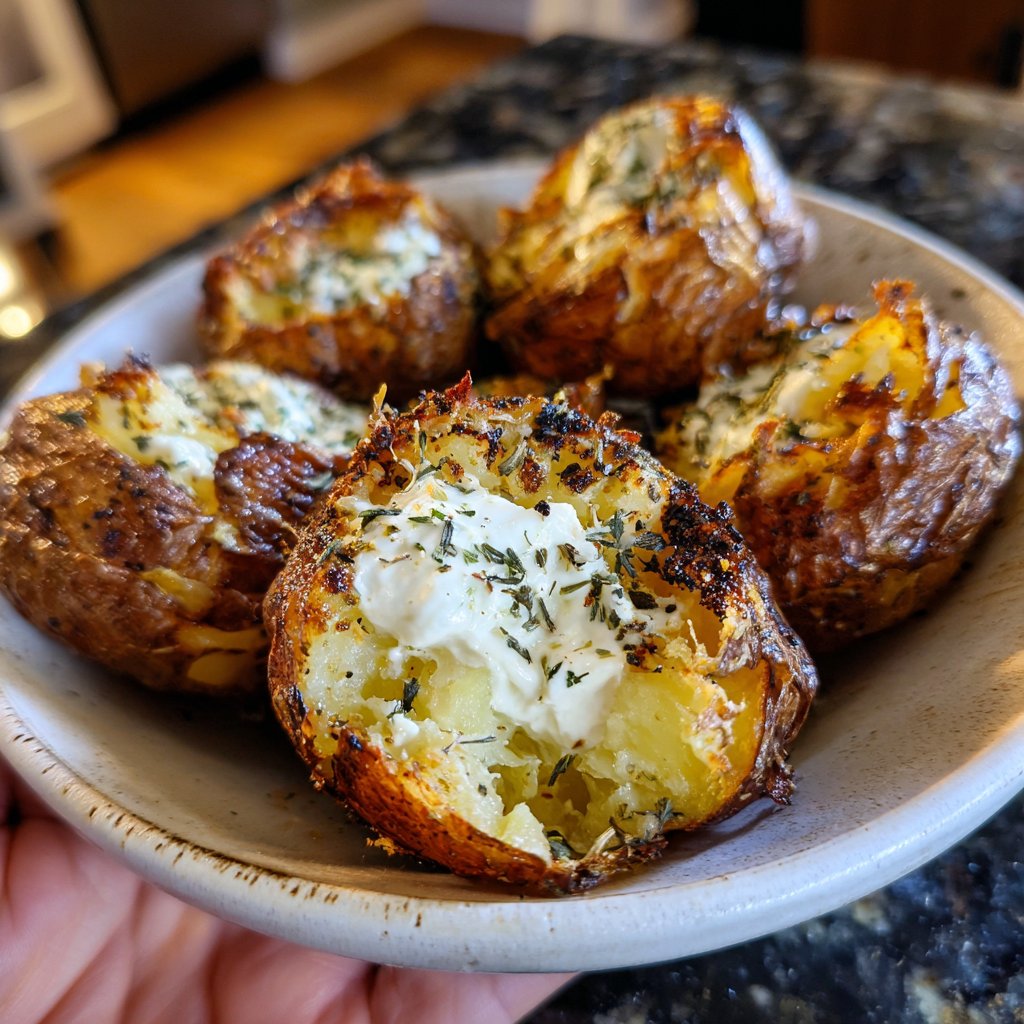 Ofenkartoffeln mit Zitronenjoghurt