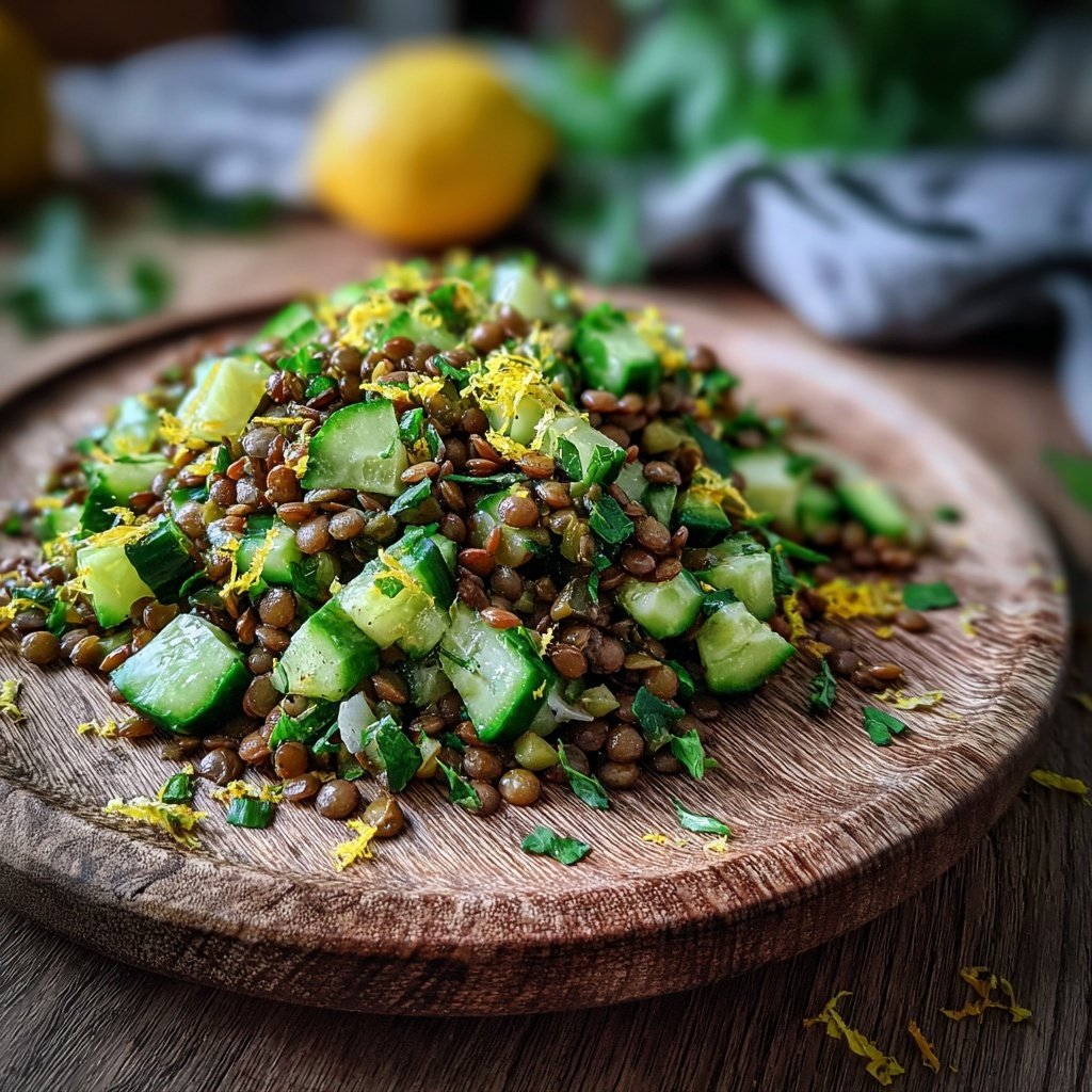 Linsensalat Mit Gurke Zum Grillen