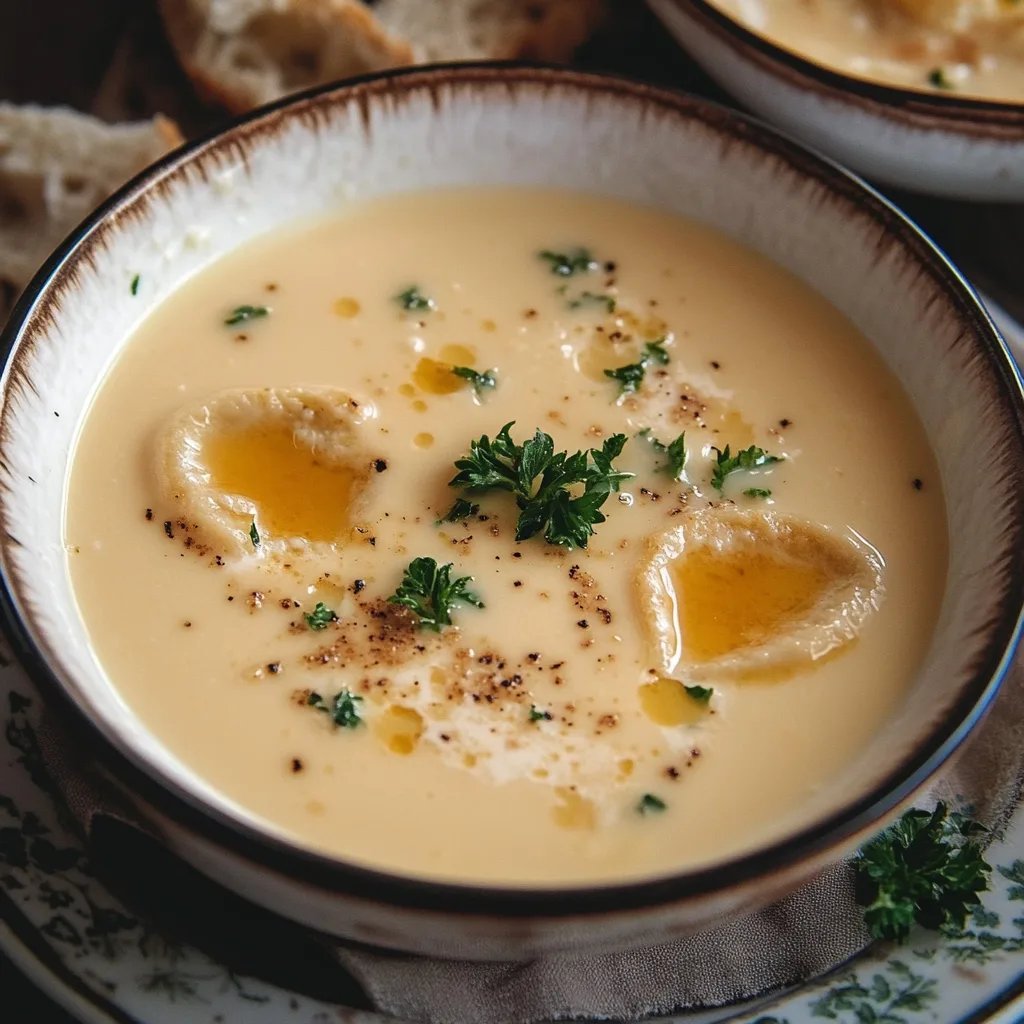 Parmesansuppe mit Trüffelöl